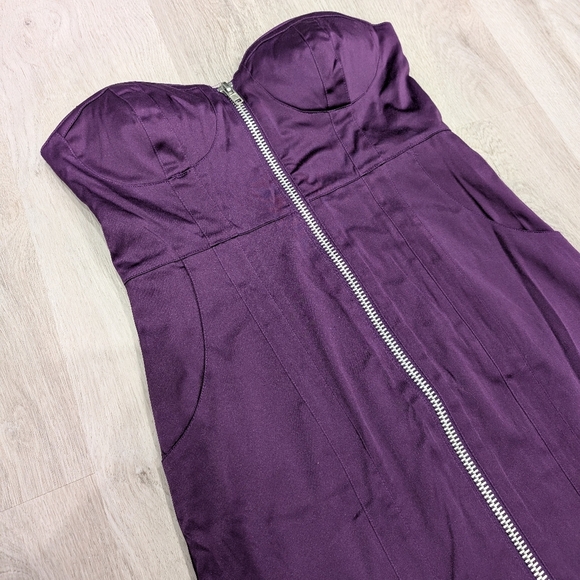 Love tease purple Strapless Dress with Front Zipper size 9 - Picture 3 of 7